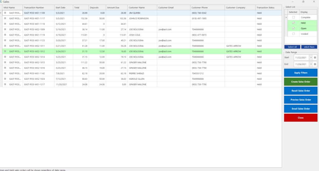 2.5 Sales Order Entry