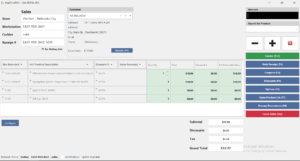 Retail Point Of Sale Software Sales Screen
