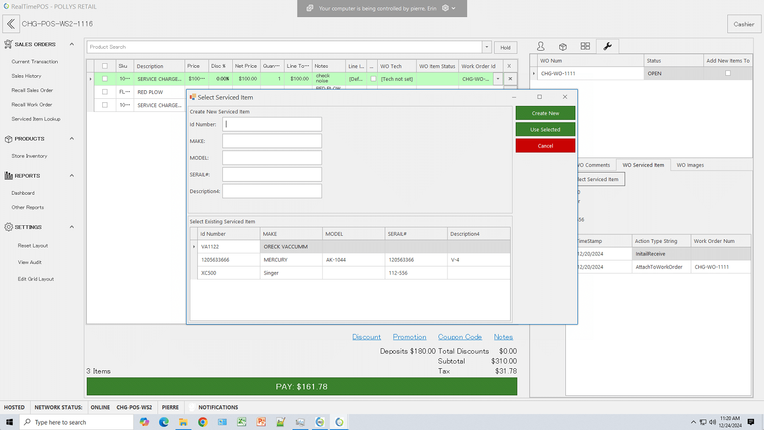 Work Orders | Realtime POS | POS Service Orders