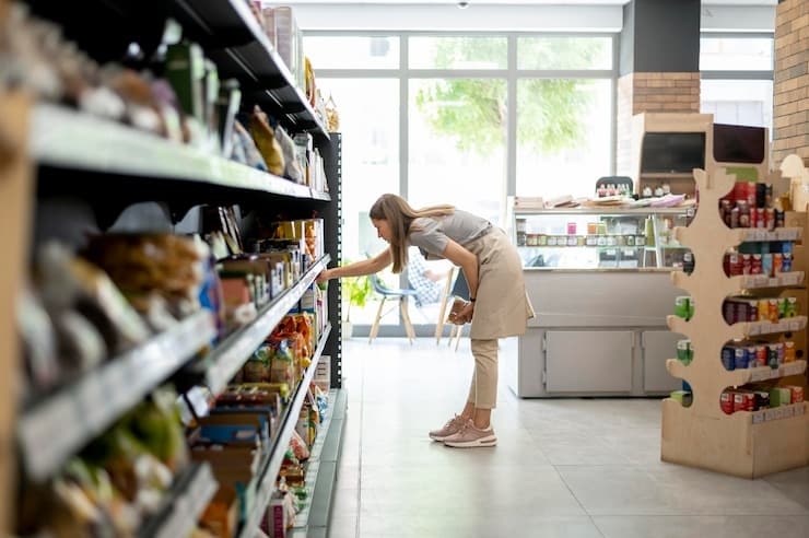 woman shopping market