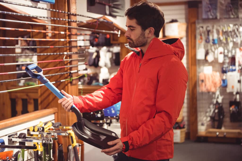 a man in a hardware store