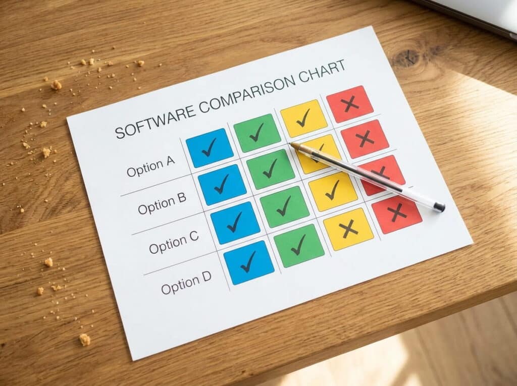Comparison chart of top retail POS systems