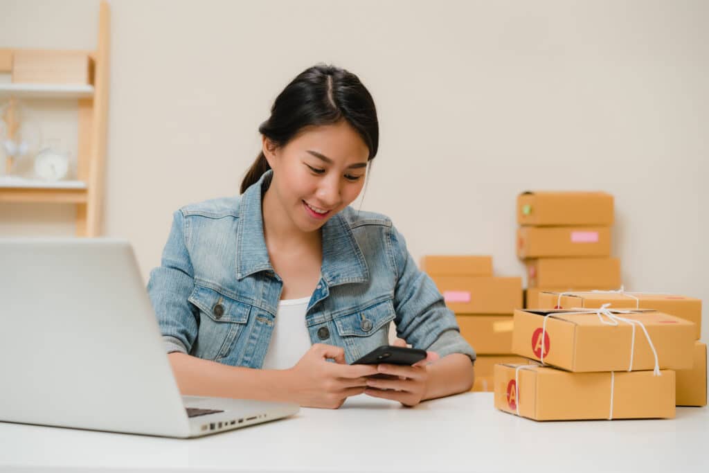 woman owner of an ecommerce store