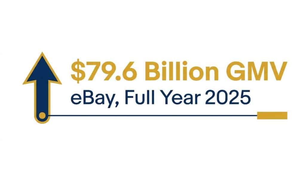 Stat callout on eBay's full year 2025 gross merchandise volume